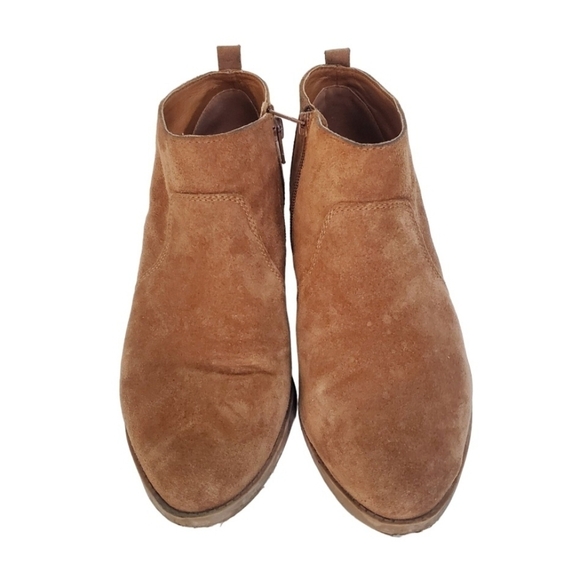 Lucky Brand Faydren Brown Suede Booties Size 10M - Picture 3 of 9